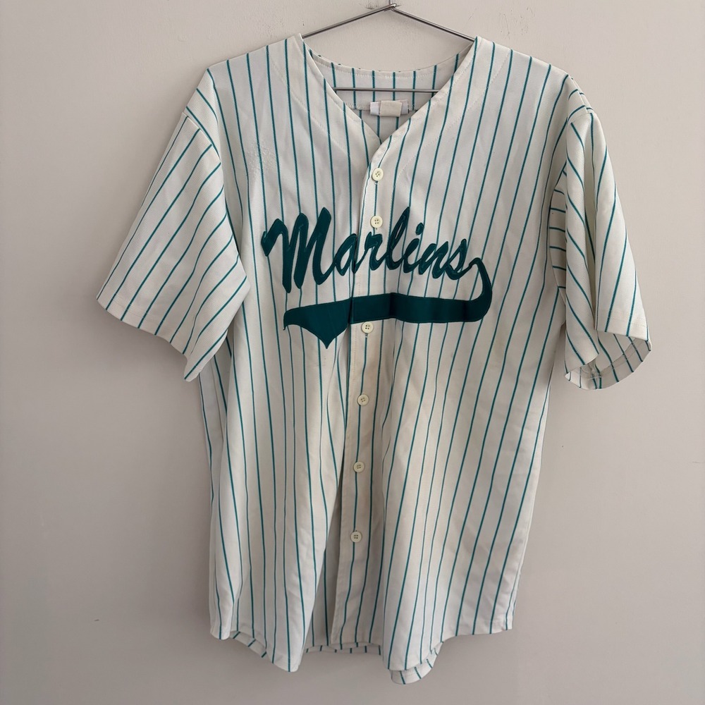 Vintage Athletic Apparel Florida Marlins Baseball Jersey Lesinski 14 XL White